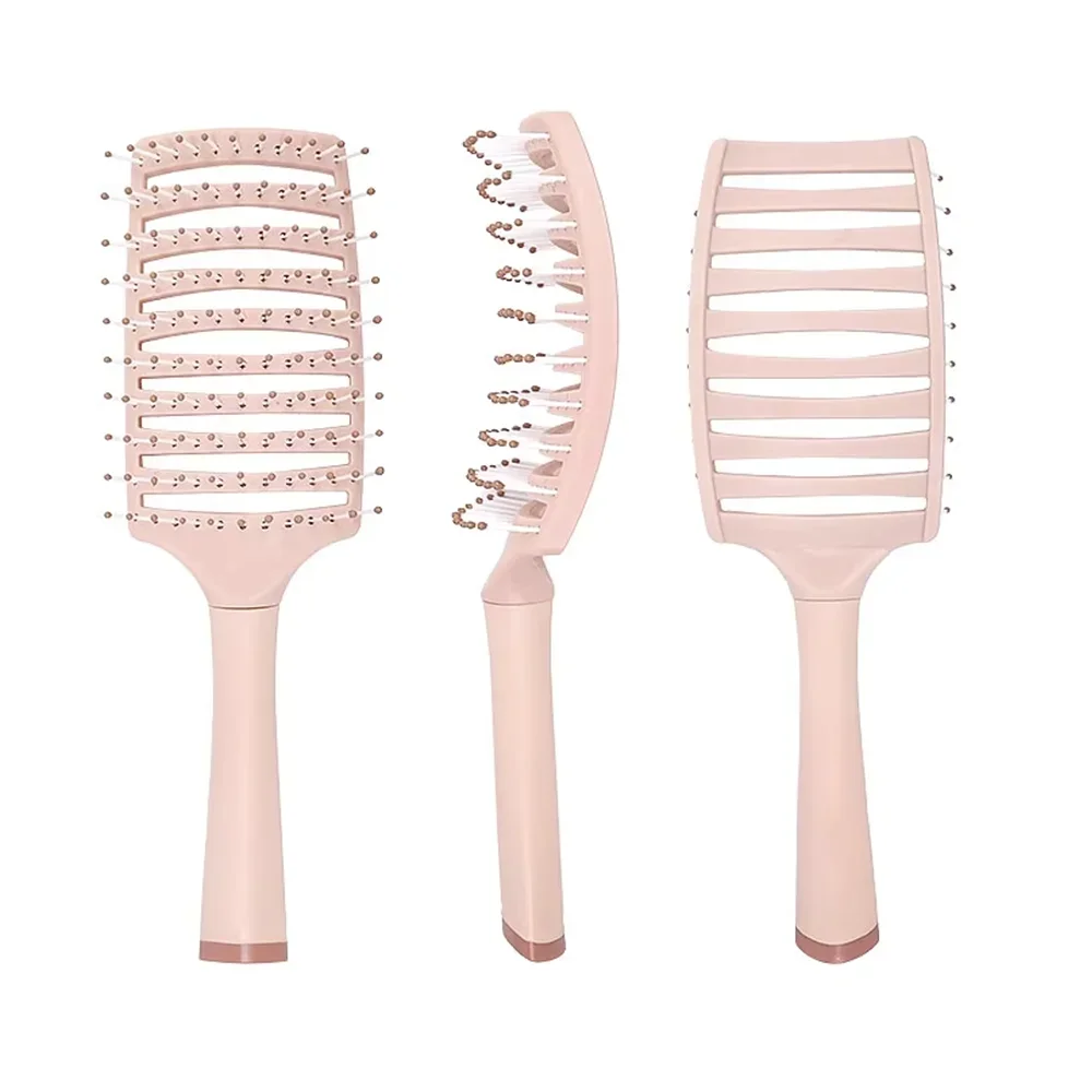 볼륨랙 헤어스타일링 브러시 - 02-pink-3view